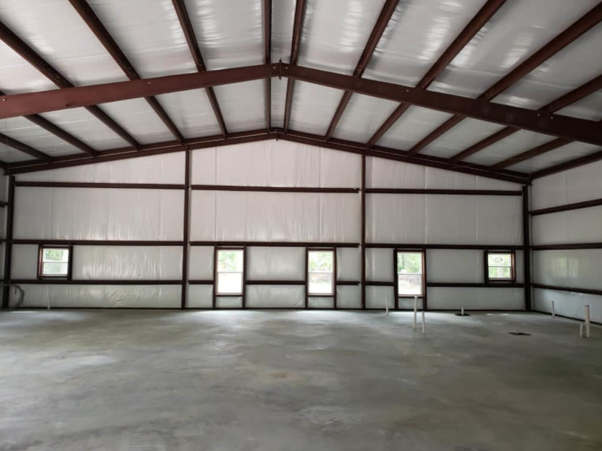 interior of an rv pole barn